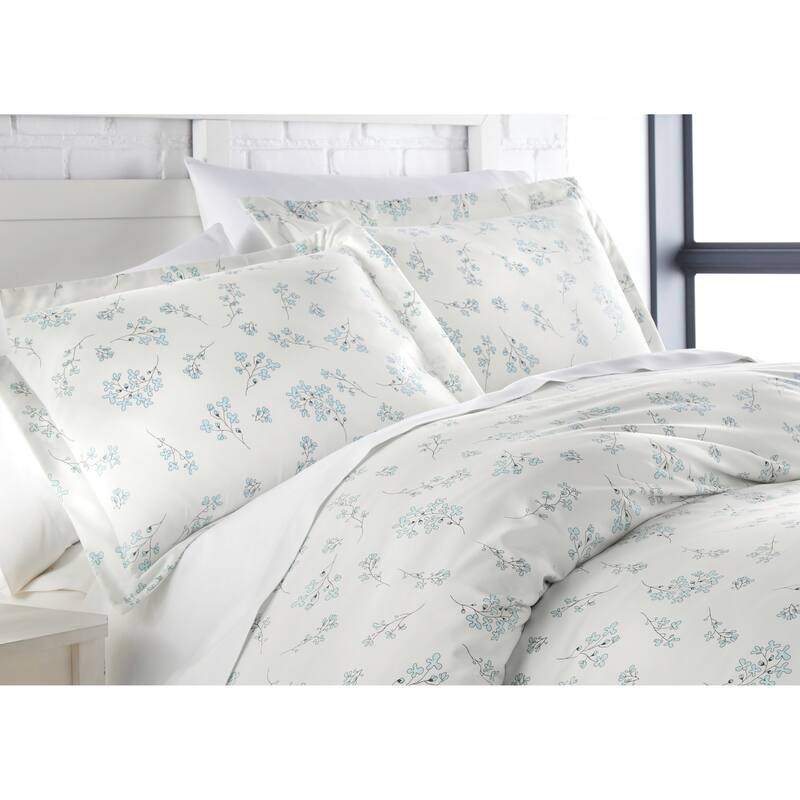 Vilano Ultra-Soft Sweet Florals 3-piece Duvet Cover and Sham Set