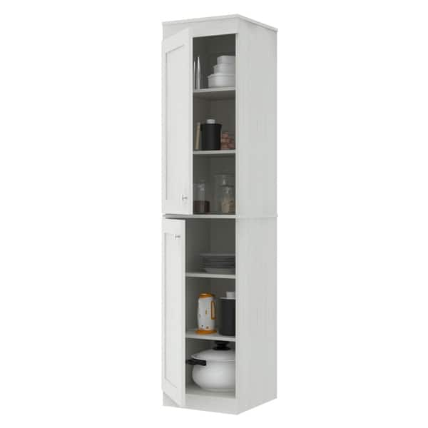 Shop Inval Shaker Style Washed Oak 2 Door Slim Pantry Free