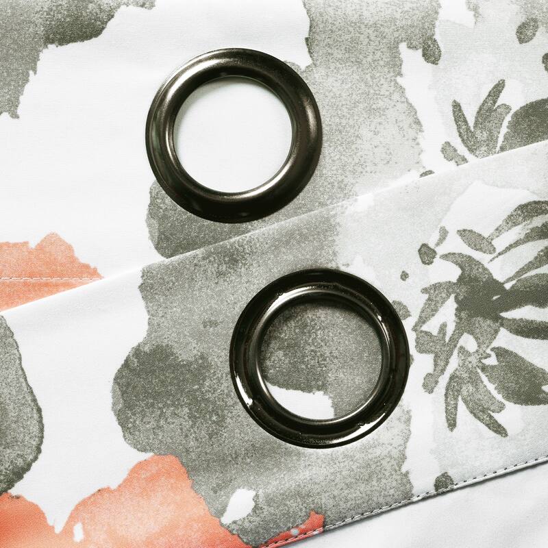 Lush Decor Julie Floral Insulated Grommet Blackout Window Curtain Panel Pair