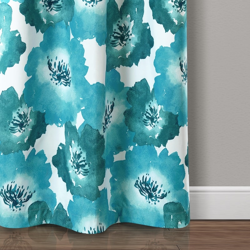 Lush Decor Julie Floral Insulated Grommet Blackout Window Curtain Panel Pair