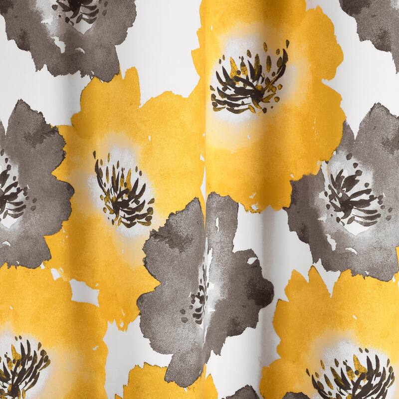 Lush Decor Julie Floral Insulated Grommet Blackout Window Curtain Panel Pair
