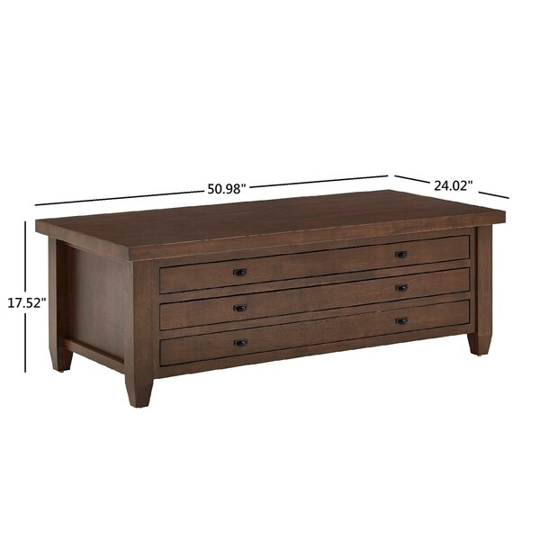 Copper Grove Walnut Cherry Navigator Coffee Table