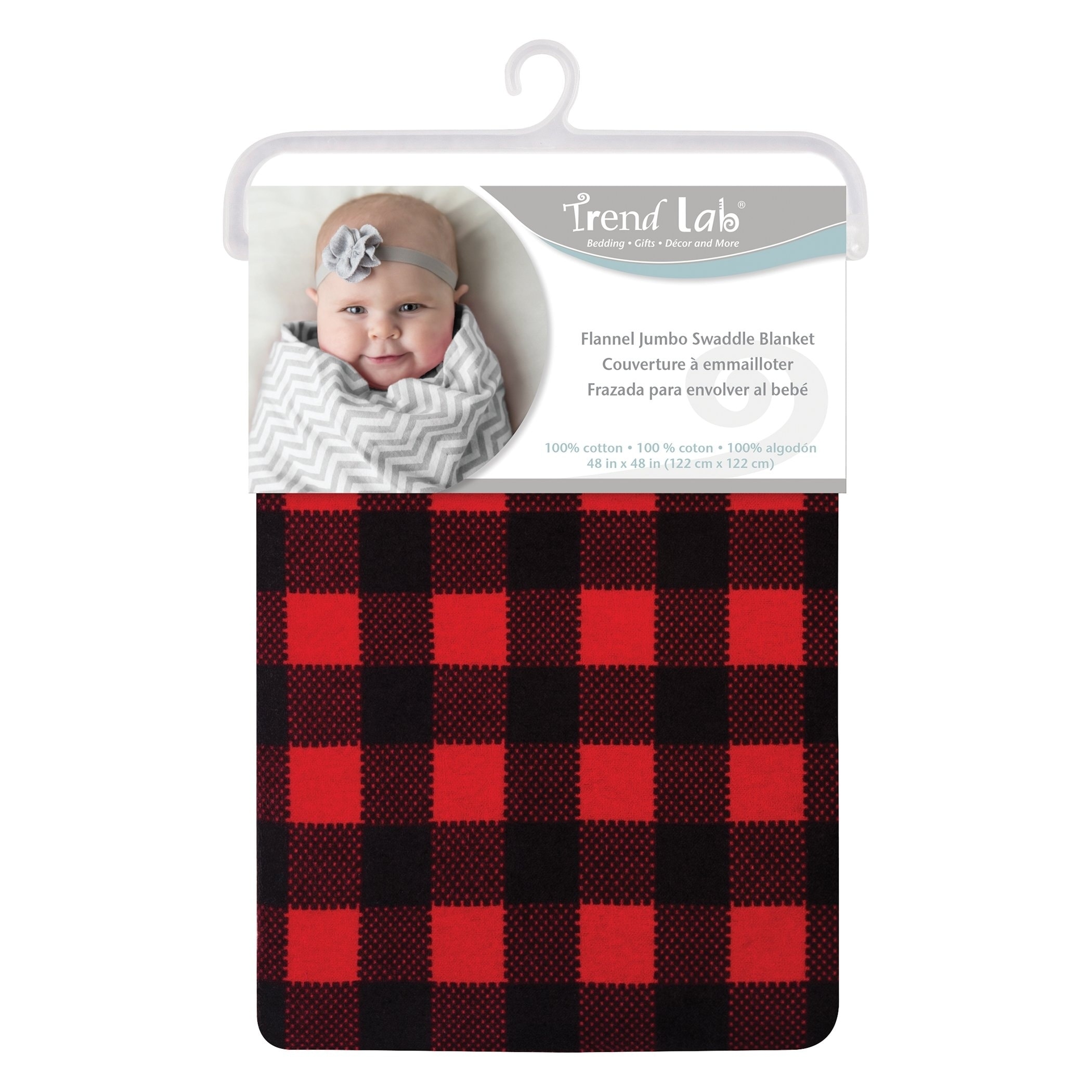 Red And Black Buffalo Check Jumbo Deluxe Flannel Swaddle Blanket Overstock 28995347