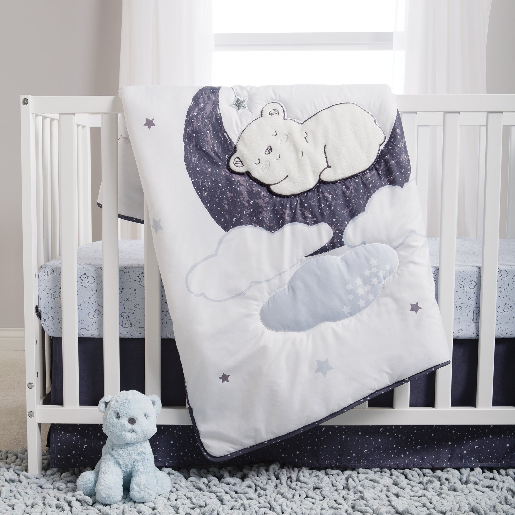 Sammy and Lou Bearly Dreaming 4 Piece Crib Bedding Set On Sale