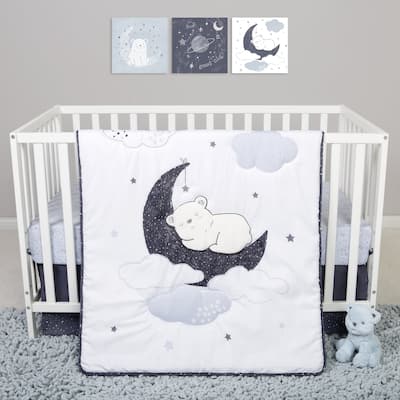 Sammy and Lou Bearly Dreaming 4 Piece Crib Bedding Set