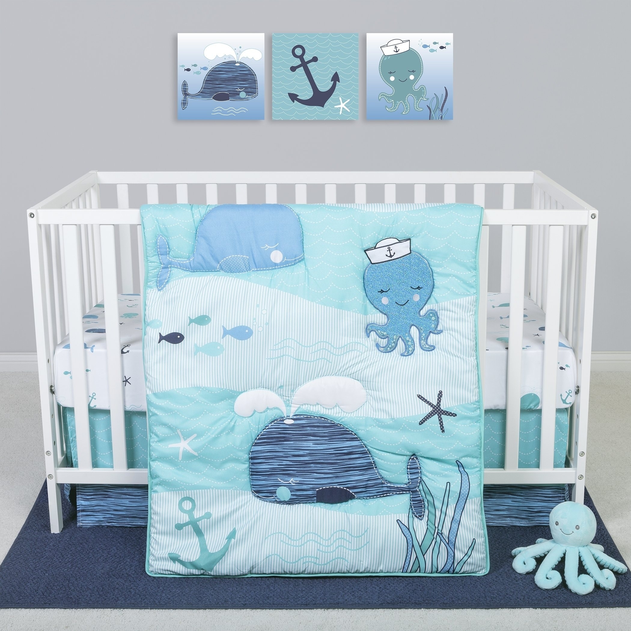 Explorer nautical 13 piece crib bedding set sale