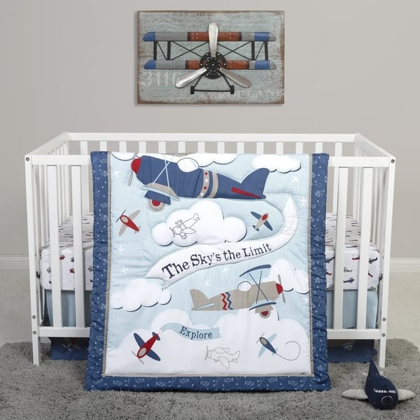 slide 2 of 10, Sammy and Lou Adventure Awaits 4 Piece Crib Bedding Set