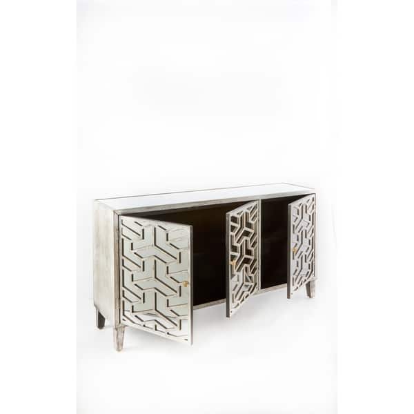 Statements By J Nicoletta Modern Mirrored Gray Sideboard 32 Statements By J Nicoletta Modern