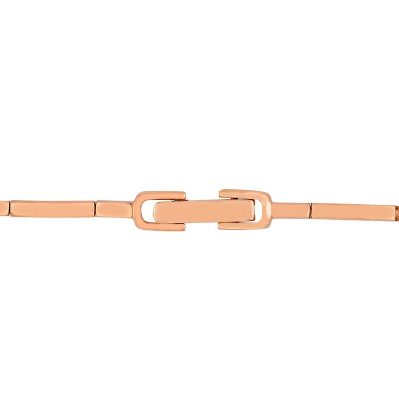 Miadora 14k Rose Gold 1/5ct TDW Diamond Crossover Bracelet