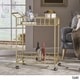 preview thumbnail 3 of 12, Falon Indoor Modern Bar Cart with Tempered Glass by Christopher Knight Home - N/A