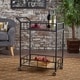 preview thumbnail 9 of 12, Falon Indoor Modern Bar Cart with Tempered Glass by Christopher Knight Home - N/A