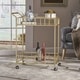 preview thumbnail 2 of 12, Falon Indoor Modern Bar Cart with Tempered Glass by Christopher Knight Home - N/A