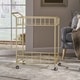 preview thumbnail 1 of 12, Falon Indoor Modern Bar Cart with Tempered Glass by Christopher Knight Home - N/A Gold