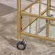 preview thumbnail 6 of 12, Falon Indoor Modern Bar Cart with Tempered Glass by Christopher Knight Home - N/A
