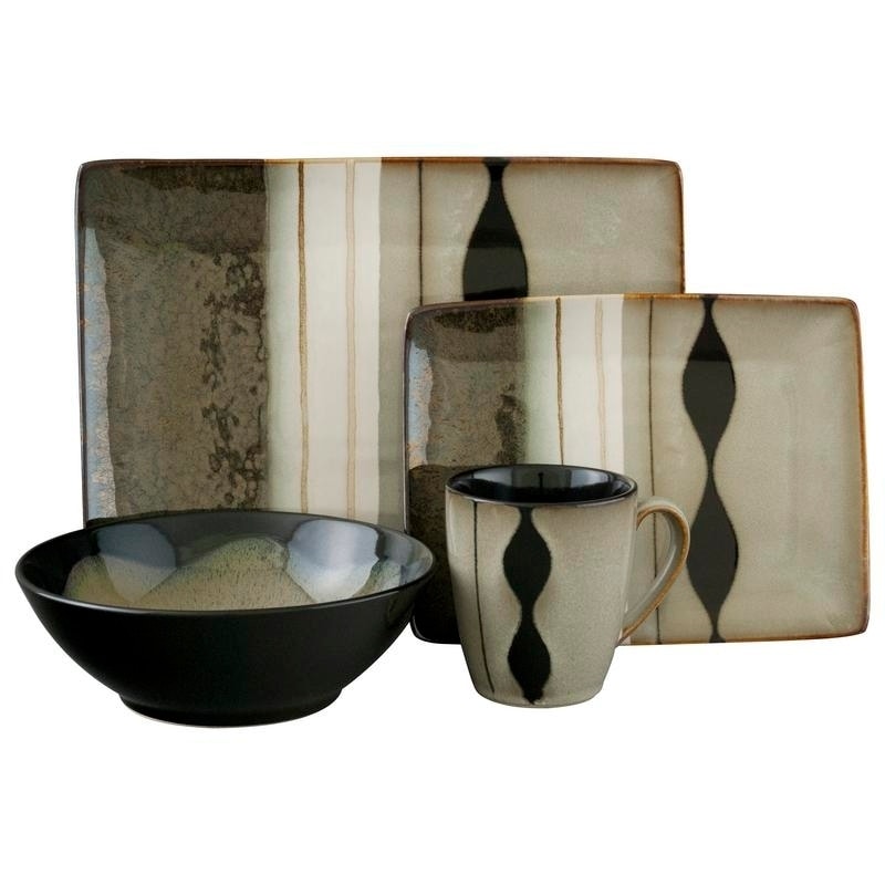 Sango Prelude Black 16 Piece Dinnerware Set - Bed Bath & Beyond