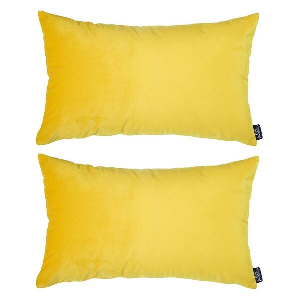 Shop Silver Orchid Pickford Velvet Yellow Throw Pillow Cover As