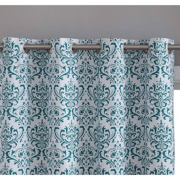 Shop Damask Print Max Blackout Grommet Curtains For Window Privacy