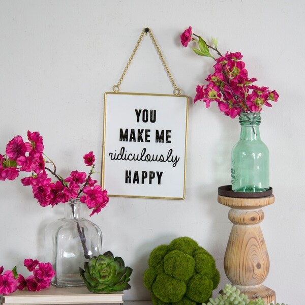 Metal sign "You make me"