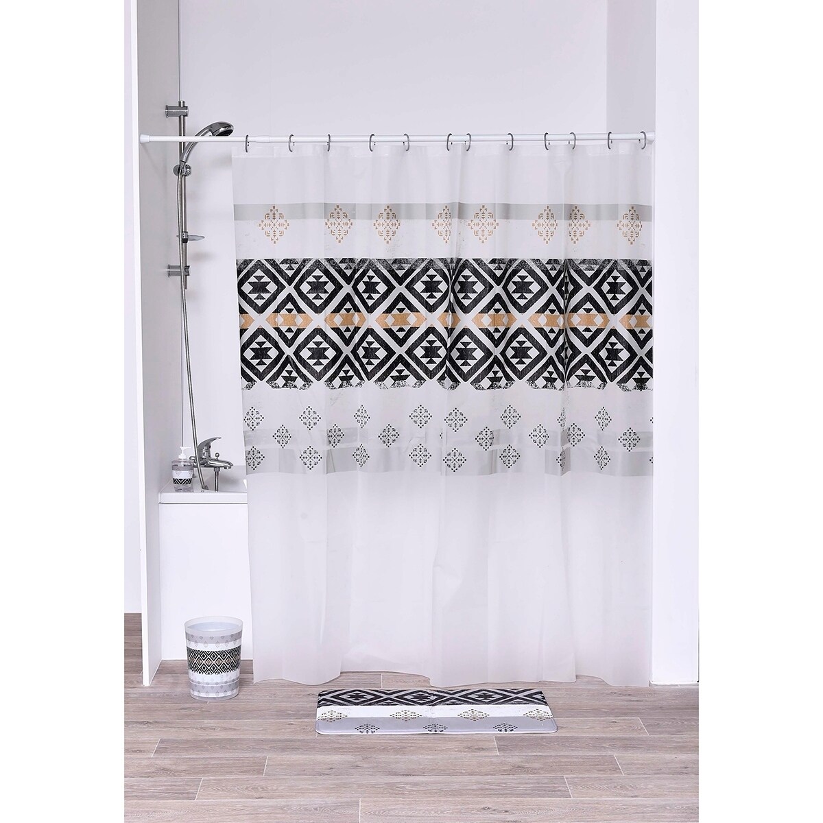 Kenya Collection Printed Peva Liner Shower Curtain Plastic Shower Curtain Plastic