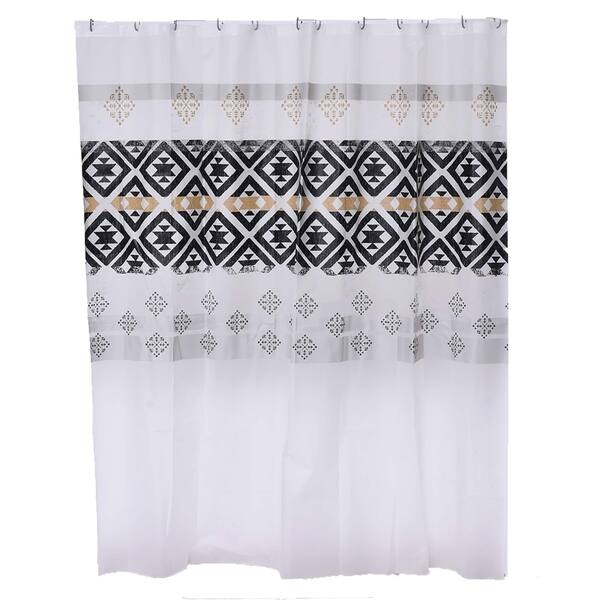Kenya Collection Printed Peva Liner Shower Curtain Plastic Shower Curtain Plastic