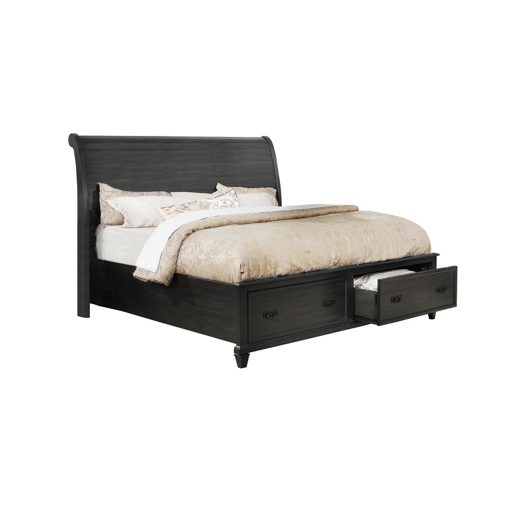 Best Quality Furniture Sleigh Platform Beds Only