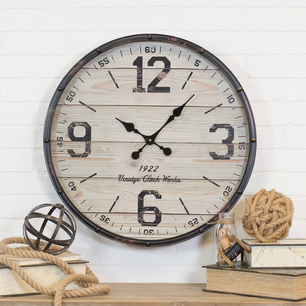 Wood table clock