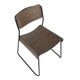 preview thumbnail 5 of 6, Dali Industrial Black Metal & Espresso Wood Dining Chair (Set of 2) - N/A