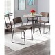 preview thumbnail 1 of 6, Dali Industrial Black Metal & Espresso Wood Dining Chair (Set of 2) - N/A