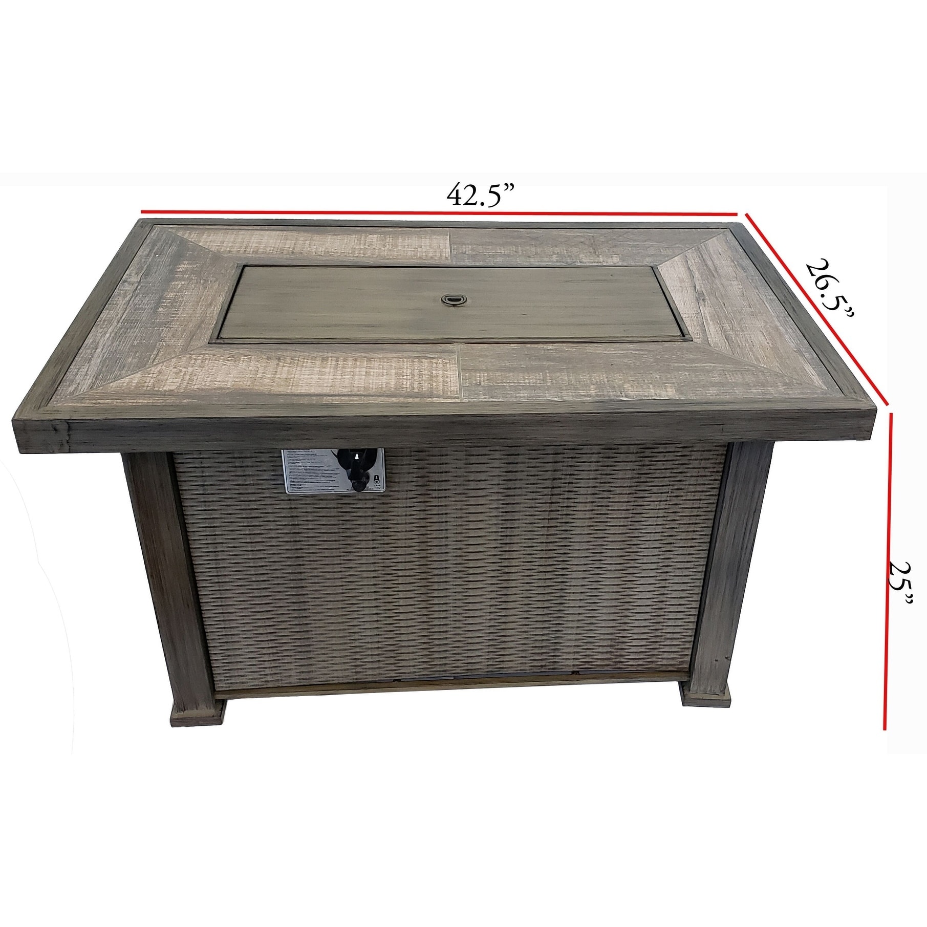 shaun aluminum propane fire pit table