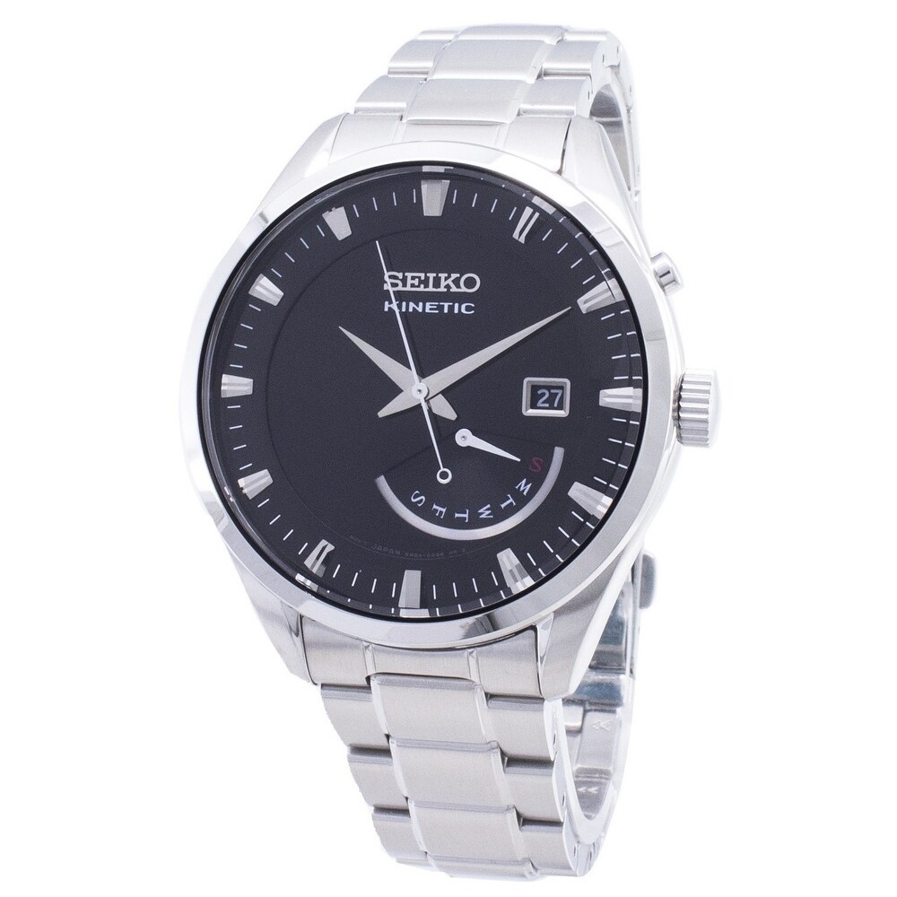seiko kinetic stainless steel watch