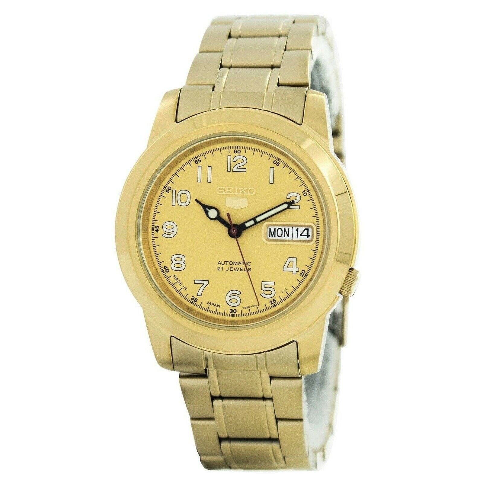 seiko men's gold tone watches