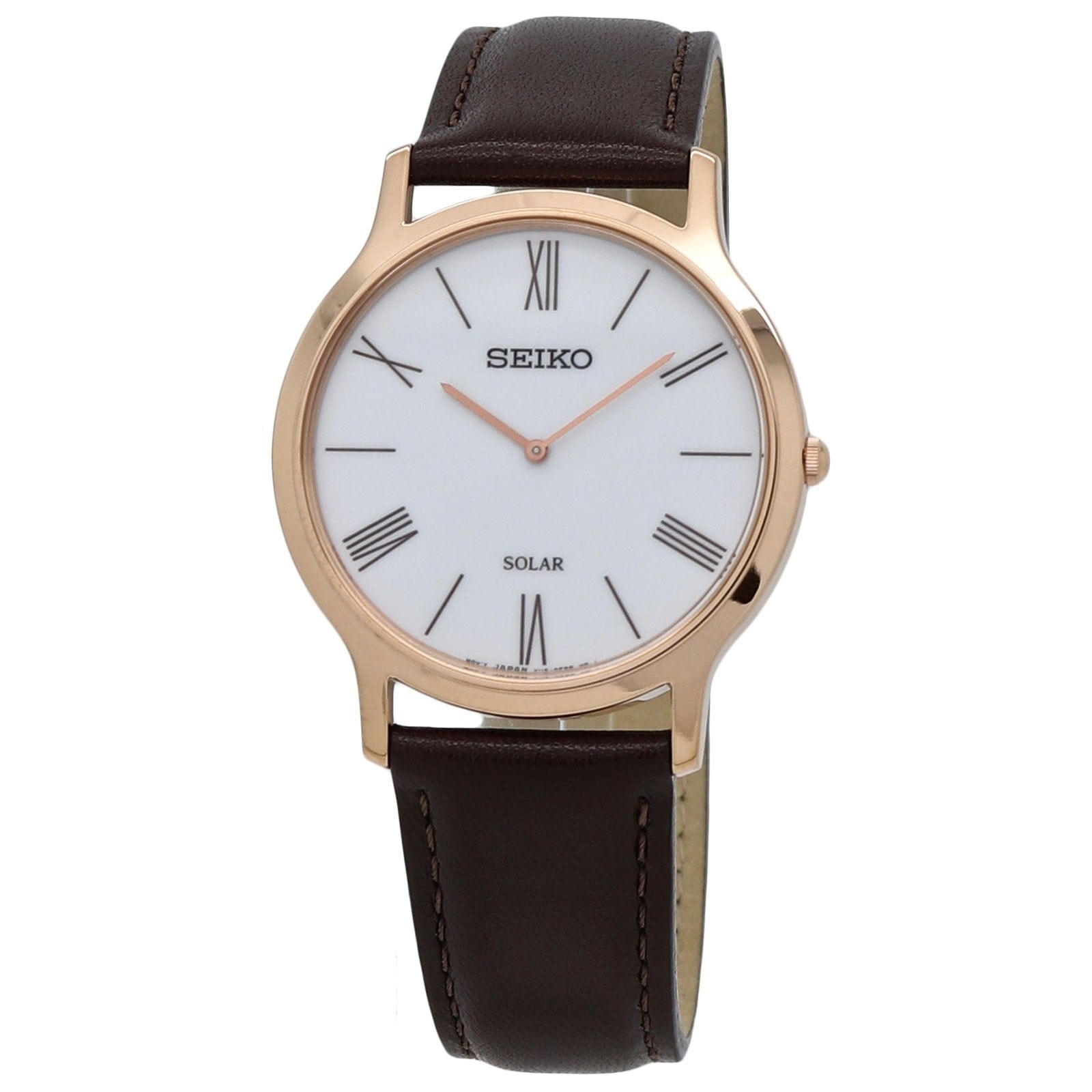 seiko leather watch