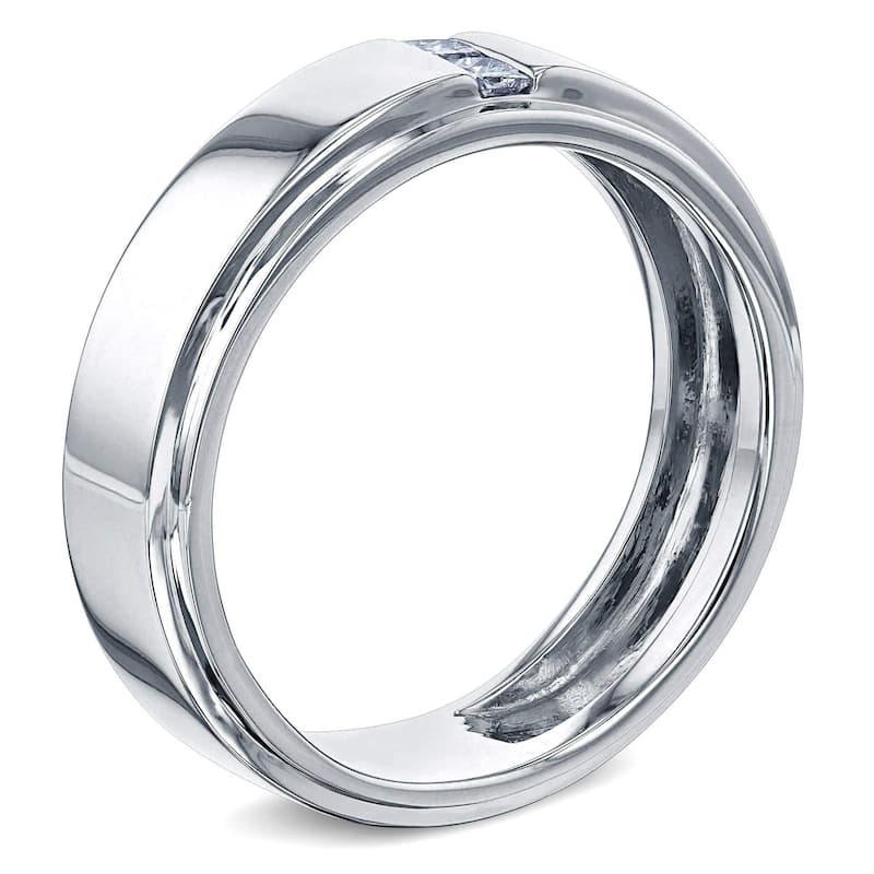 Kobelli Natural Diamond 6mm 14k Solid Gold 2-Stone His or Her Tony Wedding Band