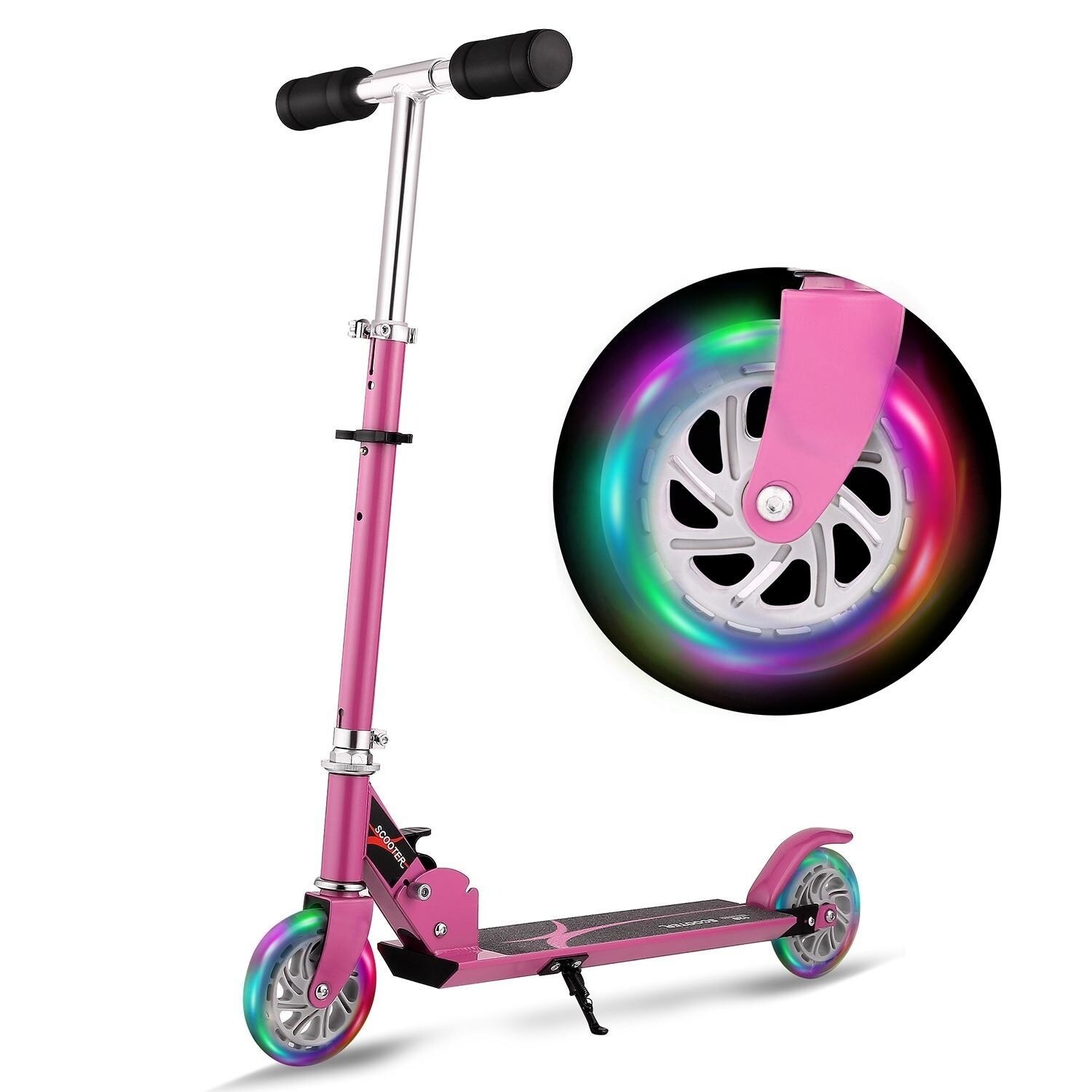 2 wheel scooter with light up wheels