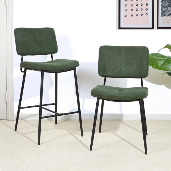Shop Furniture R Counter Height 27 Inch Bar Stool Dark Green Set