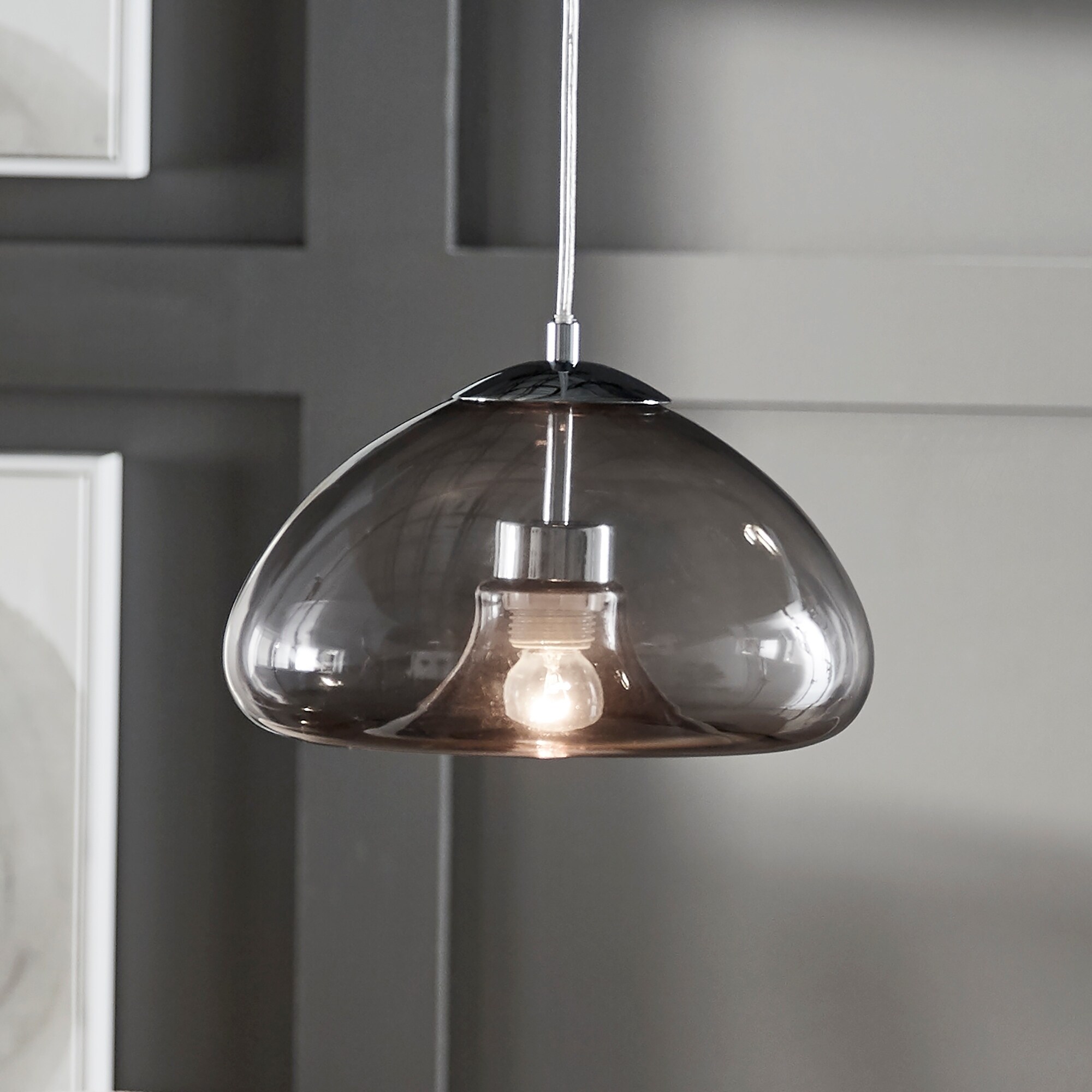 George Chrome Finish Pendant Light by iNSPIRE Q Bold - Chandeliers For Bedrooms by Overstock.com