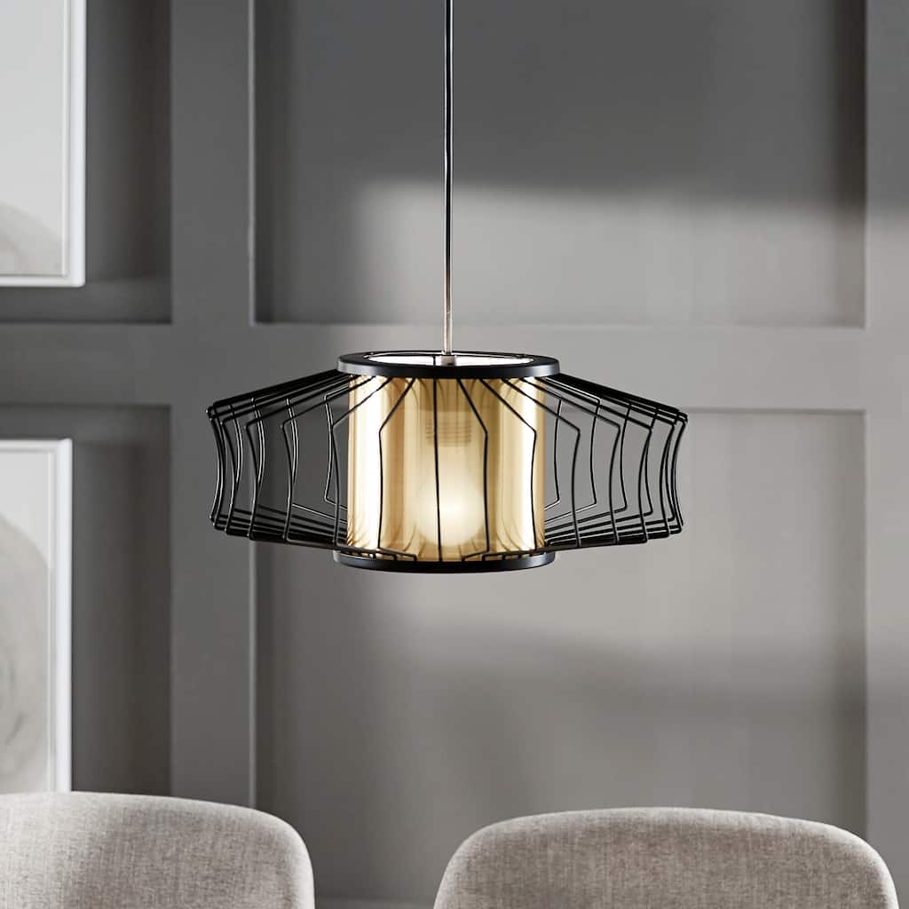 Teo Matte Black Finish Pendant Light by iNSPIRE Q Modern