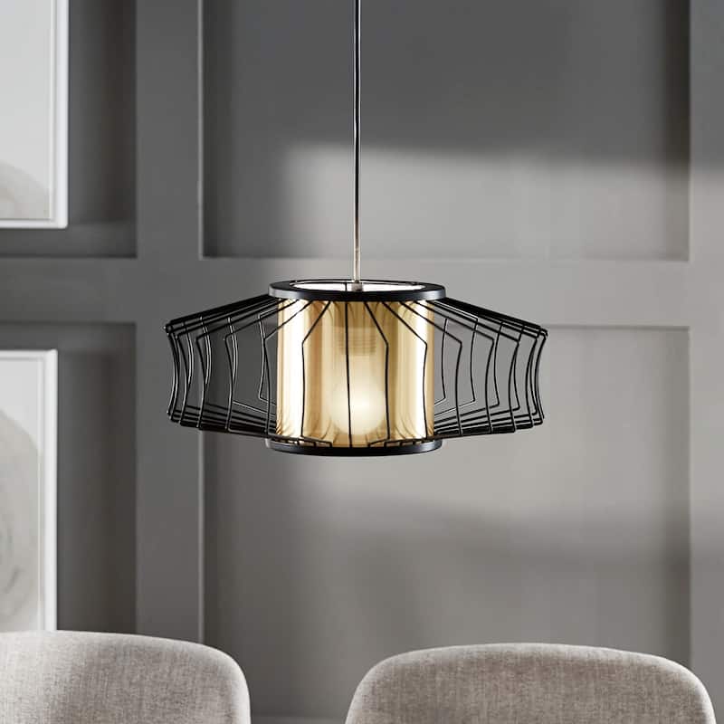 Teo Matte Black Finish Pendant Light by iNSPIRE Q Modern