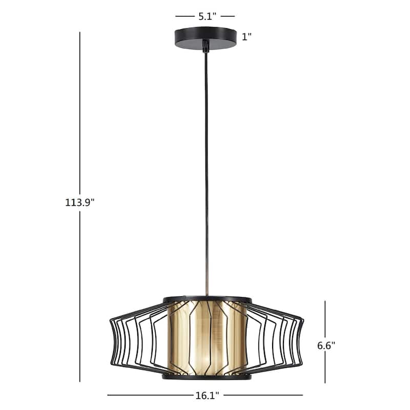 Teo Matte Black Finish Pendant Light by iNSPIRE Q Modern
