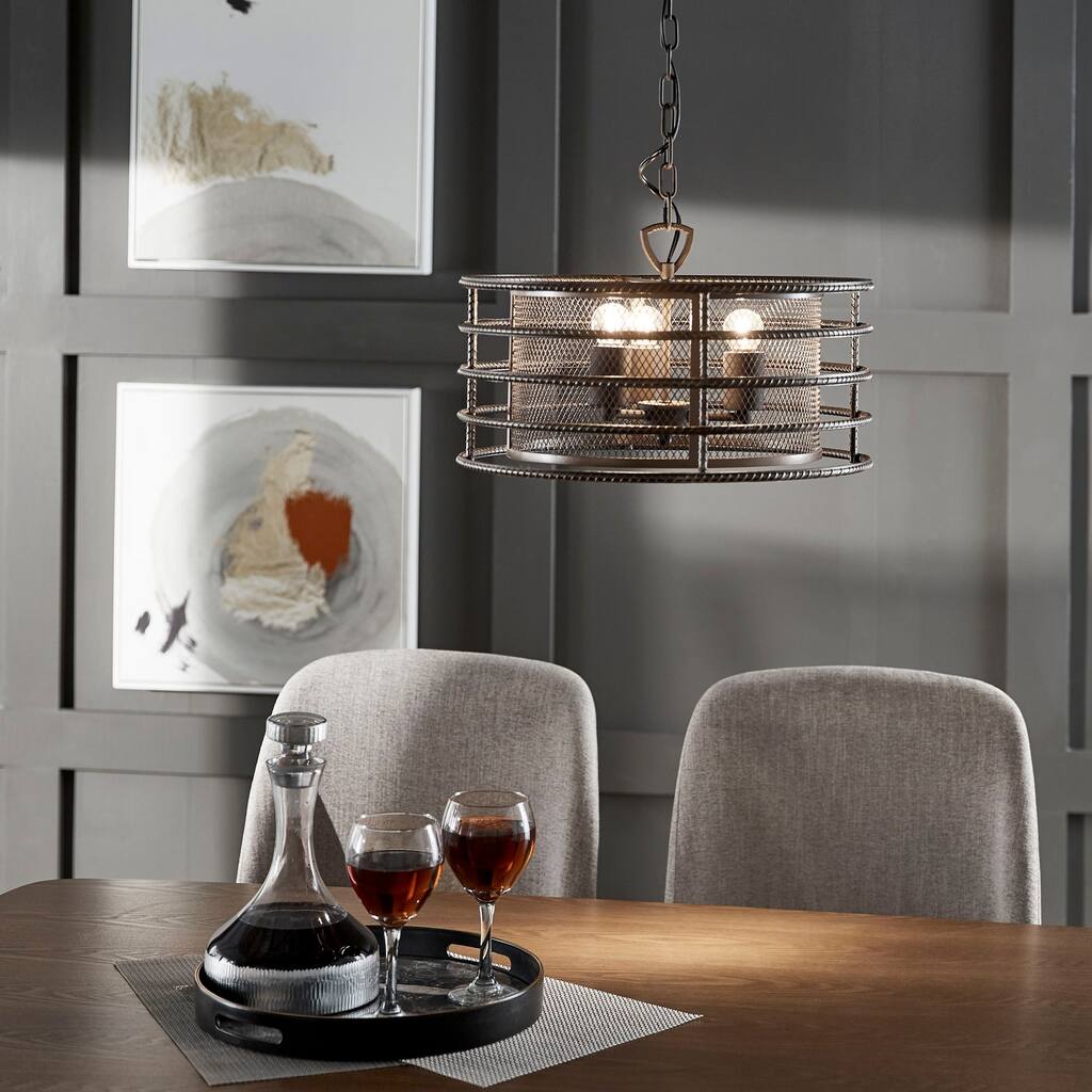 Marko Matte Black Finish 3-Light Chandelier by iNSPIRE Q Modern