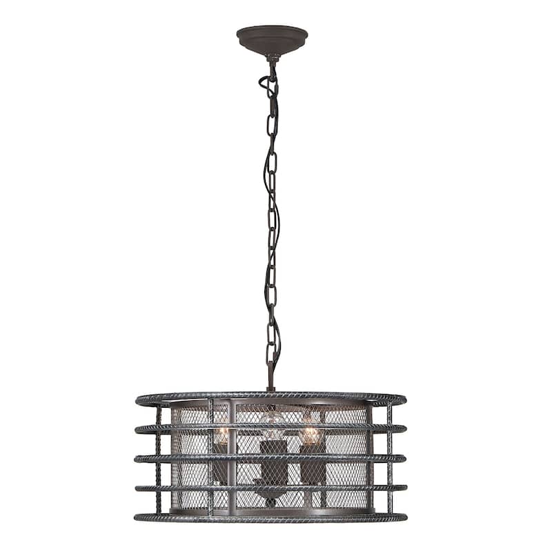 Marko Matte Black Finish 3-Light Chandelier by iNSPIRE Q Modern