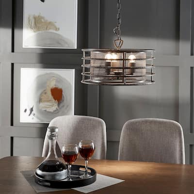 Marko Matte Black Finish 3-Light Chandelier by iNSPIRE Q Modern