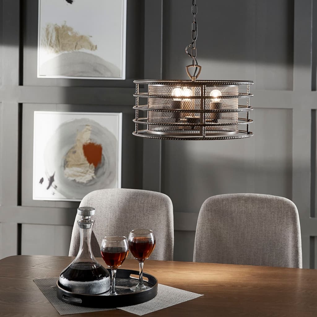 Marko Matte Black Finish 3-Light Chandelier by iNSPIRE Q Modern