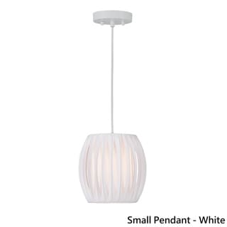 Heming Grey Yarn Medium Pendant Light by iNSPIRE Q Modern (Small Pendant - White) - Chandeliers For Bedrooms by Overstock.com