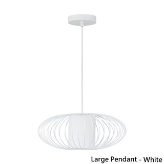 Roger Matte Black Finish Large Pendant Light by iNSPIRE Q Modern (Large Pendant - White) - Chandeliers For Bedrooms by Overstock.com