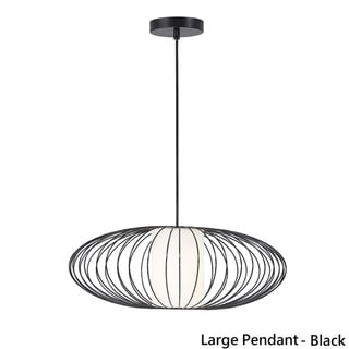 Roger Matte Black Finish Large Pendant Light by iNSPIRE Q Modern (Large Pendant - Black) - Chandeliers For Bedrooms by Overstock.com