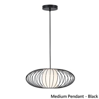Roger Matte Black Finish Large Pendant Light by iNSPIRE Q Modern (Medium Pendant - Black) - Chandeliers For Bedrooms by Overstock.com