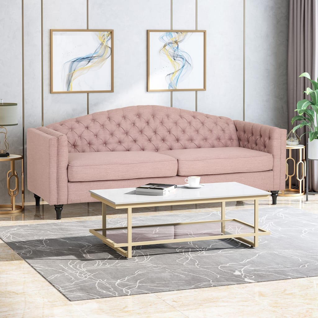 Antoine Traditional 3-seat Button-tufted Fabric Sofa by Christopher Knight Home