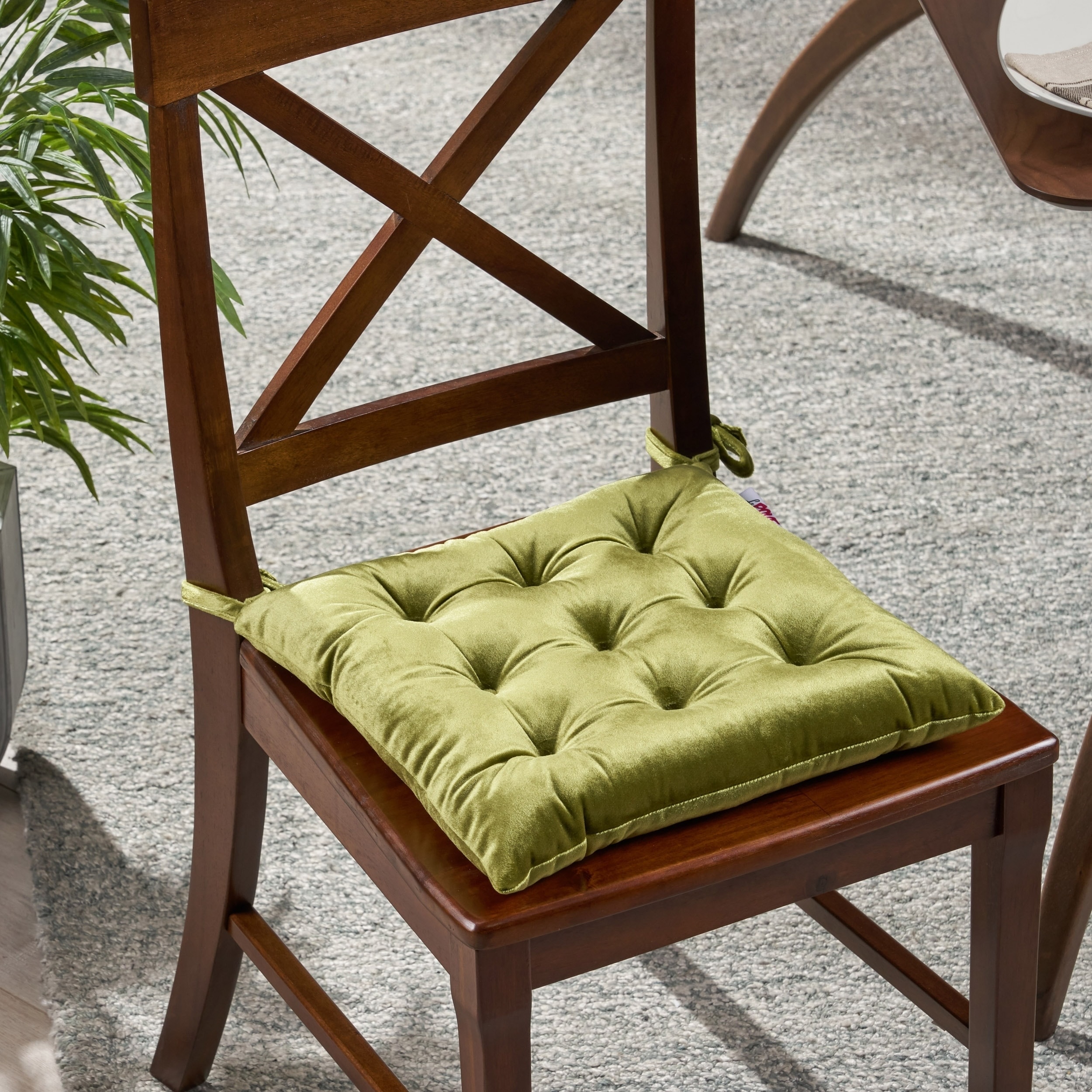Shop Foxhall Tufted Velvet Dining Chair Cushion By Christopher