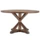 preview thumbnail 13 of 11, Benchwright Brown Finish Round Dining Table by iNSPIRE Q Artisan
